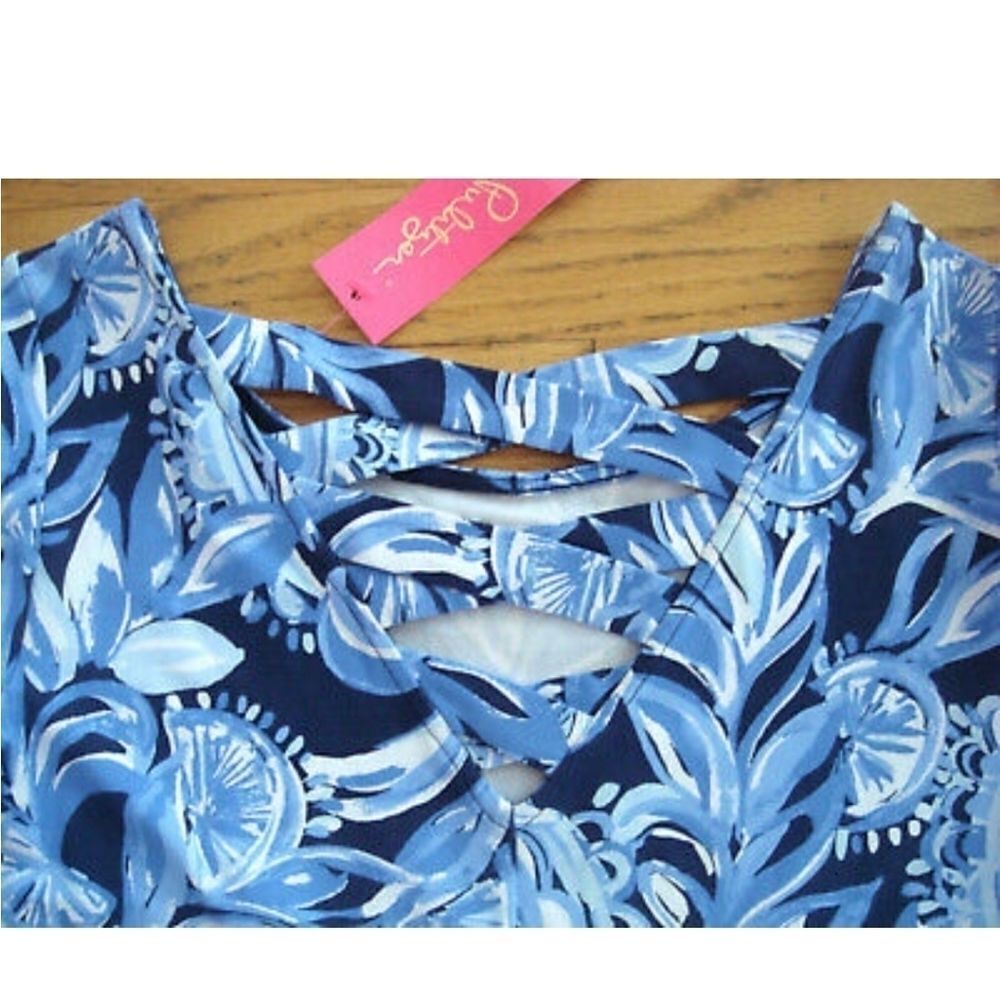 Lilly Pulitzer Dianna Dress in High Tide Navy, XXS - Picture 10 of 14
